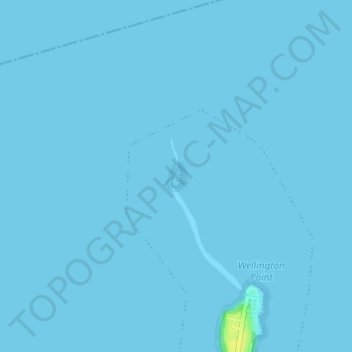 Topografinen kartta King Island, korkeus, helpotus