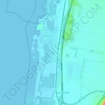 Topografinen kartta Dor, korkeus, helpotus