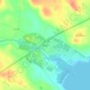Topografinen kartta Byske, korkeus, helpotus