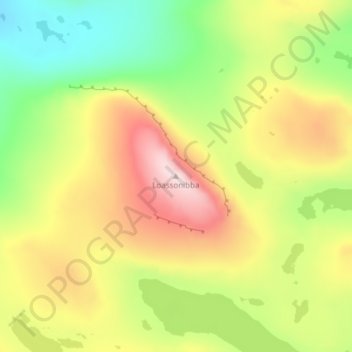 Topografinen kartta Loassonibba, korkeus, helpotus