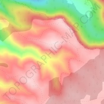 Topografinen kartta Hoya de la Mora, korkeus, helpotus