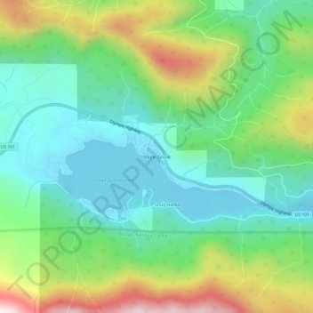 Topografinen kartta Maple Grove, korkeus, helpotus
