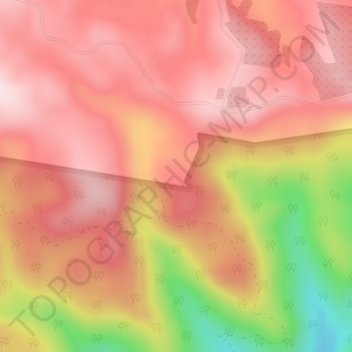 Topografinen kartta Bellthorpe, korkeus, helpotus