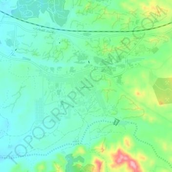 Topografinen kartta Siji, korkeus, helpotus