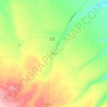 Topografinen kartta Anatone, korkeus, helpotus
