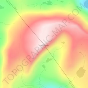 Topografinen kartta Svartdalskollen, korkeus, helpotus