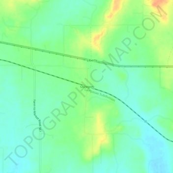 Topografinen kartta Obregon, korkeus, helpotus