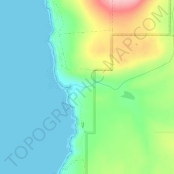 Topografinen kartta Quininup Falls, korkeus, helpotus
