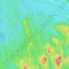 Topografinen kartta Etelä-Rieppola, korkeus, helpotus