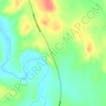 Topografinen kartta Black Spring, korkeus, helpotus