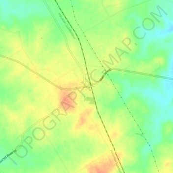 Topografinen kartta Donie, korkeus, helpotus