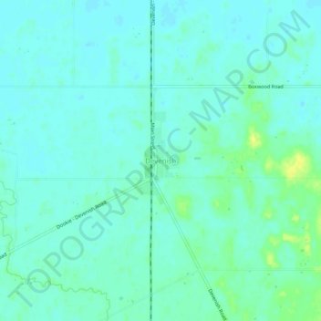 Topografinen kartta Devenish, korkeus, helpotus