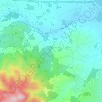 Topografinen kartta Tarraula, korkeus, helpotus