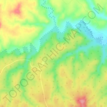 Topografinen kartta Caprock Canyons State Park, korkeus, helpotus