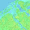Topografinen kartta Riga, korkeus, helpotus