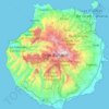 Topografinen kartta Gran Canaria, korkeus, helpotus