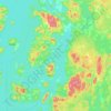 Topografinen kartta Luhanka, korkeus, helpotus