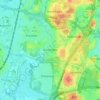 Topografinen kartta Suurmetsä, korkeus, helpotus