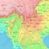 Topografinen kartta 怒江, korkeus, helpotus