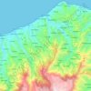 Topografinen kartta Çarşıbaşı, korkeus, helpotus