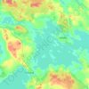 Topografinen kartta Pälkänevesi, korkeus, helpotus