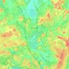 Topografinen kartta Riihimäki, korkeus, helpotus