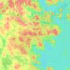 Topografinen kartta Kuhmoinen, korkeus, helpotus