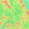 Topografinen kartta Sisä-Savon seutukunta, korkeus, helpotus