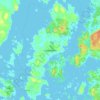 Topografinen kartta Livonsaari, korkeus, helpotus