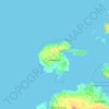 Topografinen kartta Hailuoto, korkeus, helpotus