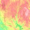 Topografinen kartta Luoteis-Pirkanmaan seutukunta, korkeus, helpotus
