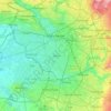 Topografinen kartta Manchester, korkeus, helpotus