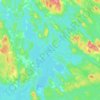 Topografinen kartta Rikkavesi, korkeus, helpotus