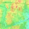 Topografinen kartta Ylästö, korkeus, helpotus
