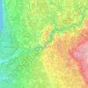 Topografinen kartta Siguldas novads, korkeus, helpotus