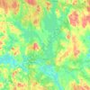 Topografinen kartta Mänttä-Vilppula, korkeus, helpotus