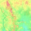 Topografinen kartta Pallas-Yllästunturin kansallispuisto, korkeus, helpotus