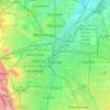 Topografinen kartta Denver, korkeus, helpotus