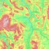 Topografinen kartta Landkreis Northeim, korkeus, helpotus