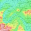 Topografinen kartta Pariisi, korkeus, helpotus