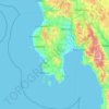 Topografinen kartta Περιφερειακή Ενότητα Μεσσηνίας, korkeus, helpotus