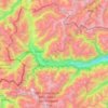 Topografinen kartta Vinschgau - Val Venosta, korkeus, helpotus