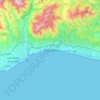 Topografinen kartta Marbella, korkeus, helpotus