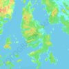 Topografinen kartta Emäsalo, korkeus, helpotus