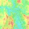 Topografinen kartta Iisalmi, korkeus, helpotus