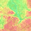 Topografinen kartta Augšdaugavas novads, korkeus, helpotus