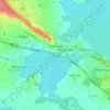Topografinen kartta Kangasala, korkeus, helpotus