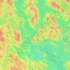 Topografinen kartta Varkauden seutukunta, korkeus, helpotus