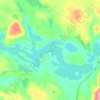Topografinen kartta Iijärvi, korkeus, helpotus