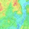 Topografinen kartta Mellunmäki, korkeus, helpotus